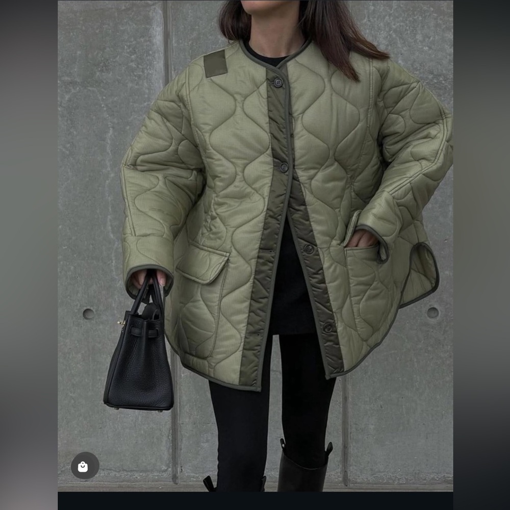 PRICE FIRM-THE FRANKIE SHOP TEDDY QUILTED JACKET - Picture 4 of 15